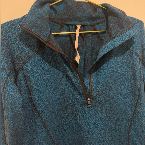 Lululemon Rush Hour 1/2 Zip Blue Running Jacket Size 10 - Picture 6 of 10